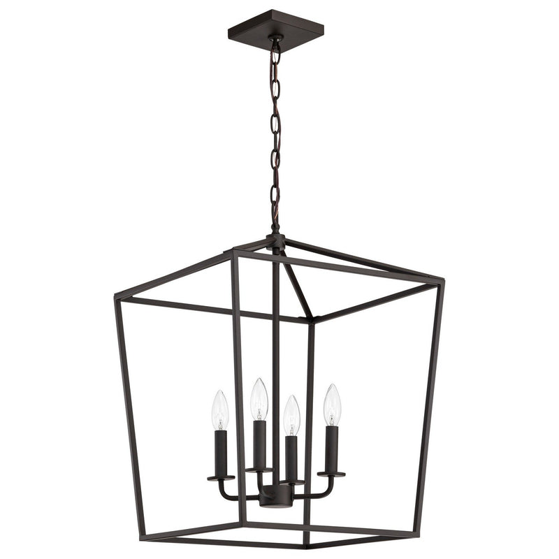 Emma 20" 4-Light Lantern Pendant in Dark Bronze