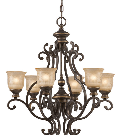 Norwalk 6 Light Chandelier in Bronze Umber