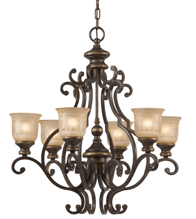 Norwalk 6 Light Chandelier in Bronze Umber