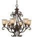 Norwalk 6 Light Chandelier in Bronze Umber
