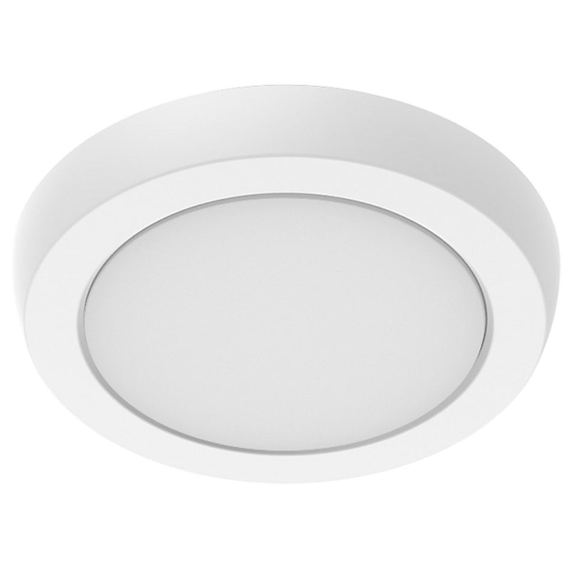 5" Round Edge-Lit LED Flush Mount in White