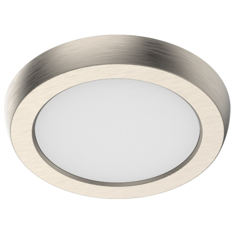 5" Round Edge-Lit LED Flush Mount in Brushed Nickel