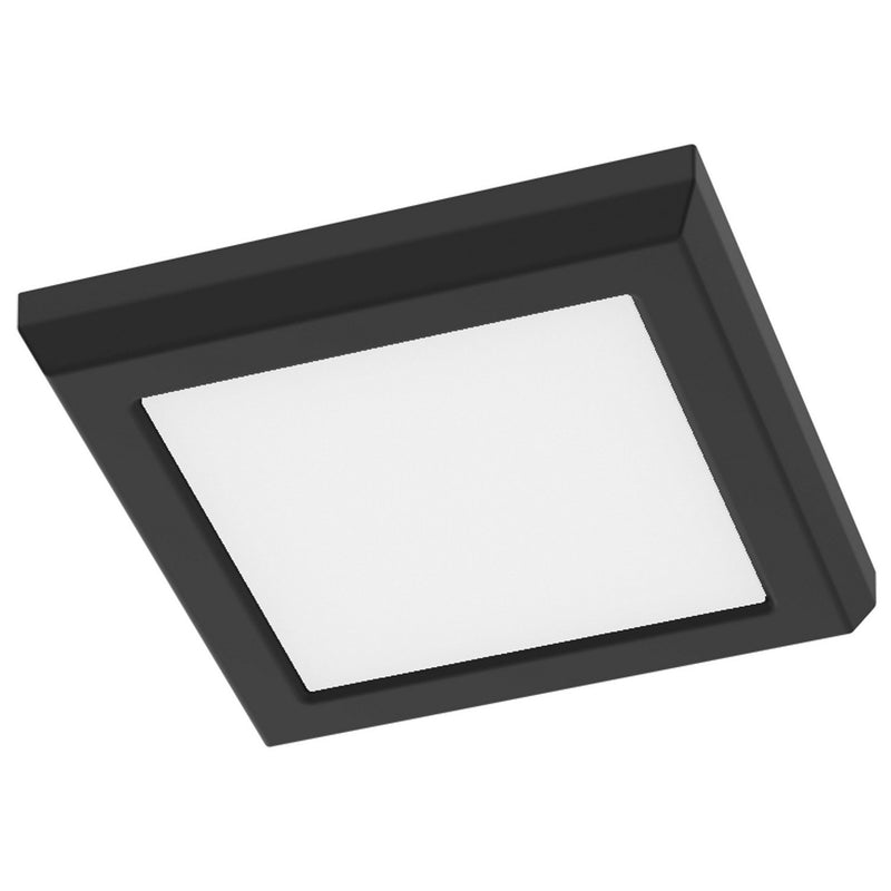 5" Square Edge-Lit LED Flush Mount in Black