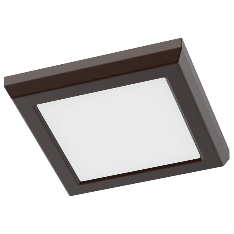 5" Square Edge-Lit LED Flush Mount in Bronze