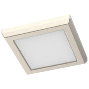 5" Square Edge-Lit LED Flush Mount in Brushed Nickel