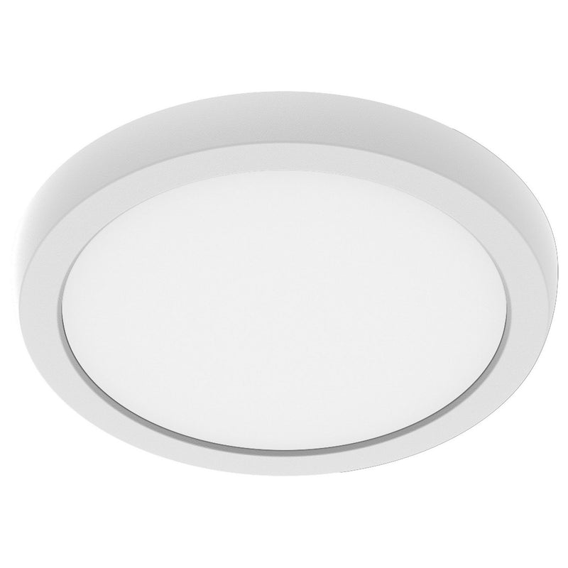 7" Round Edge-Lit LED Flush Mount in White