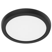 7" Round Edge-Lit LED Flush Mount in Black