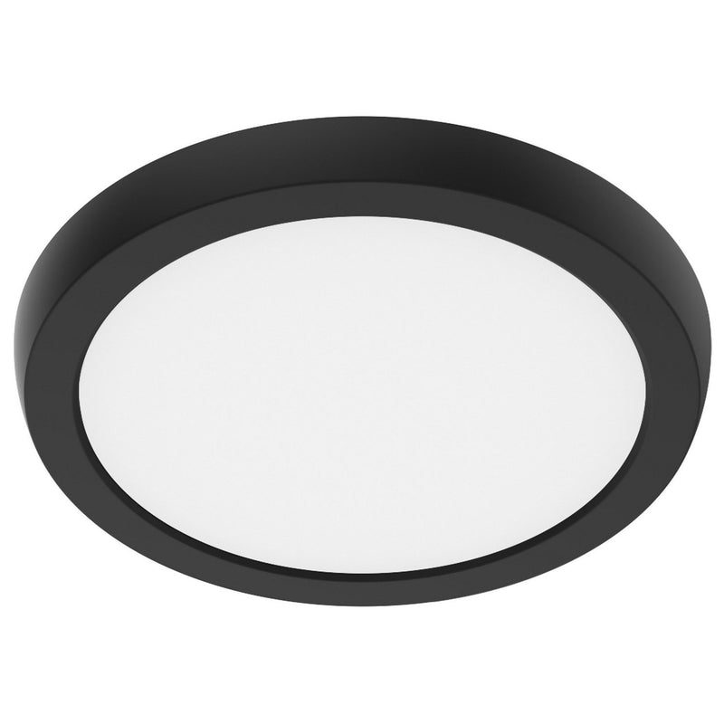 7" Round Edge-Lit LED Flush Mount in Black