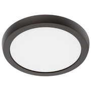 7" Round Edge-Lit LED Flush Mount in Bronze