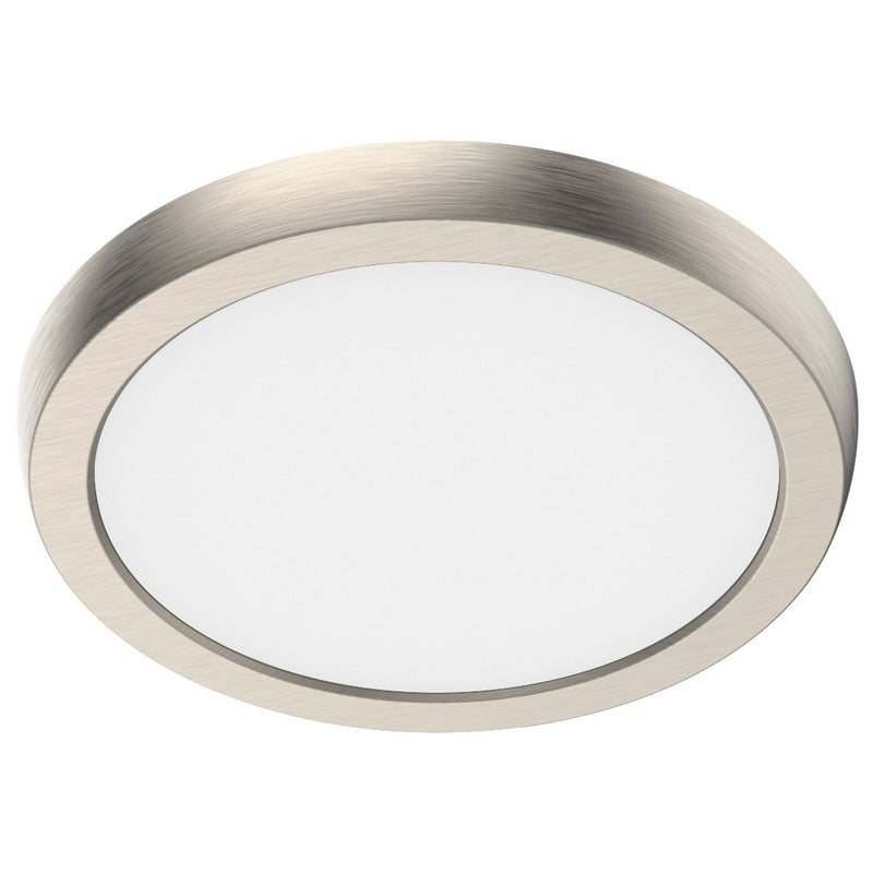 7" Round Edge-Lit LED Flush Mount in Brushed Nickel