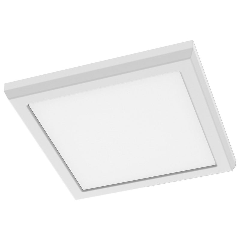 7" Square Edge-Lit LED Flush Mount in White