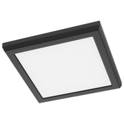 7" Square Edge-Lit LED Flush Mount in Black
