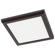 7" Square Edge-Lit LED Flush Mount in Bronze