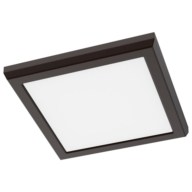 7" Square Edge-Lit LED Flush Mount in Bronze