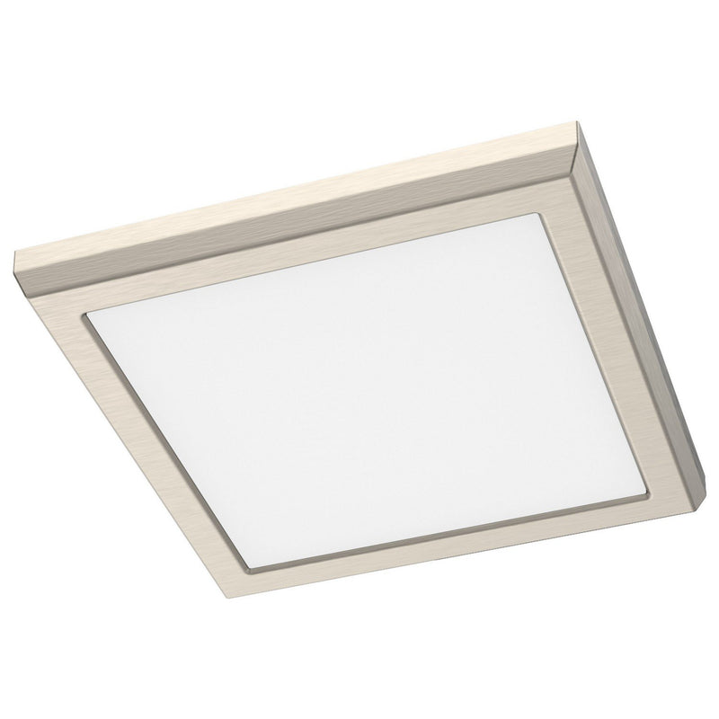 7" Square Edge-Lit LED Flush Mount in Brushed Nickel