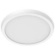 9" Round Edge-Lit LED Flush Mount in White