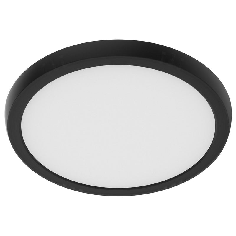 9" Round Edge-Lit LED Flush Mount in Black