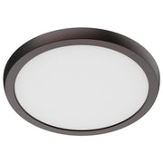 9" Round Edge-Lit LED Flush Mount in Bronze