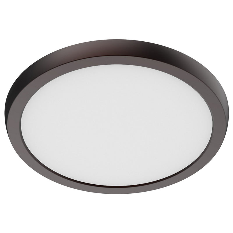 9" Round Edge-Lit LED Flush Mount in Bronze