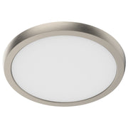 9" Round Edge-Lit LED Flush Mount in Brushed Nickel