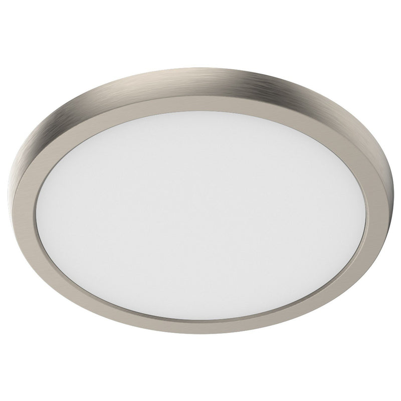 9" Round Edge-Lit LED Flush Mount in Brushed Nickel
