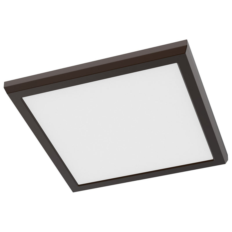 9" Square Edge-Lit LED Flush Mount in Bronze