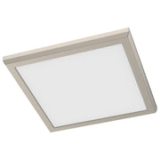 9" Square Edge-Lit LED Flush Mount in Brushed Nickel