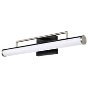 Solano 24" LED Bath Vanity Light in Black and Brushed Nickel