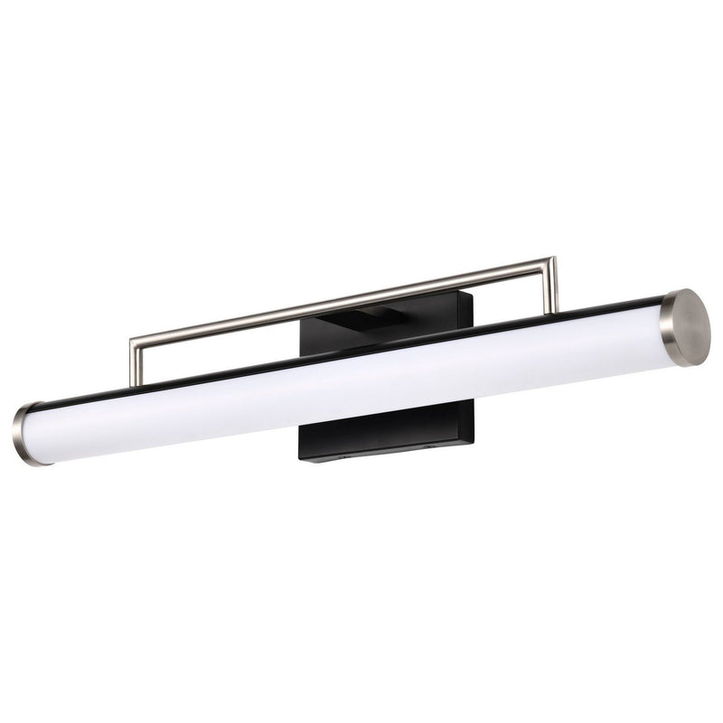 Solano 24" LED Bath Vanity Light in Black and Brushed Nickel