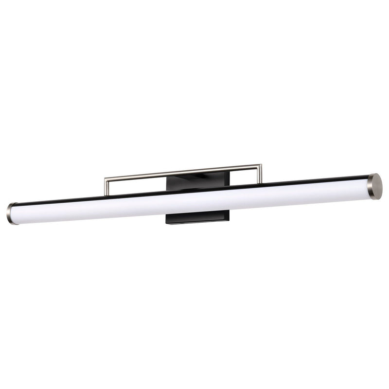 Solano 36" LED Bath Vanity Light in Black and Brushed Nickel