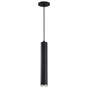 Century LED Pendant in Matte Black and Brushed Nickel