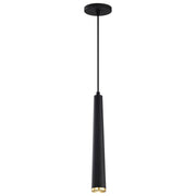 Melrose LED Mini Pendant in Matte Black and Brushed Brass