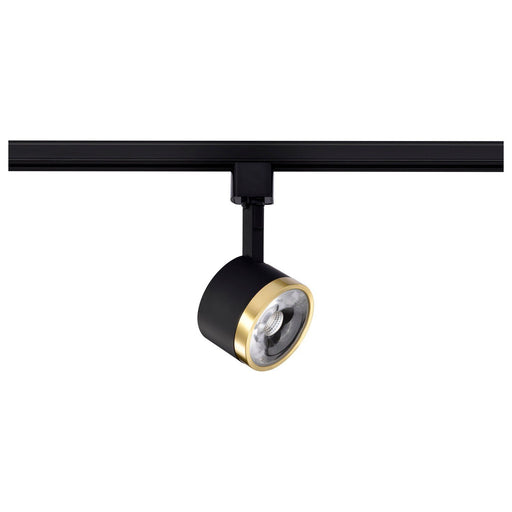 Two-Tone 3.25" H-Type LED Track Head in Matte Black and Brushed Brass