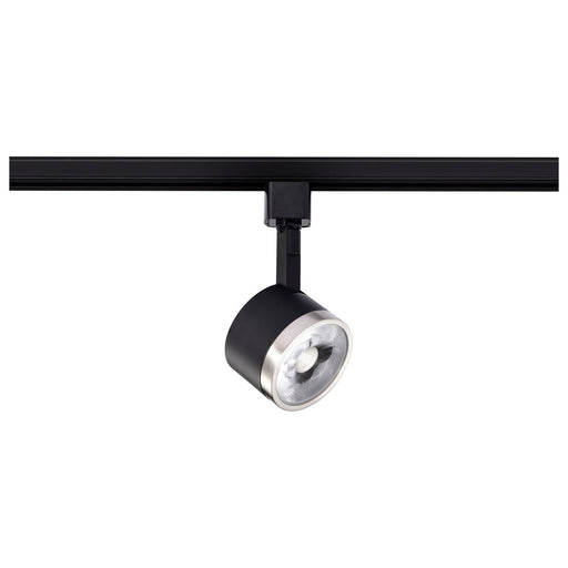 Two-Tone 3.25" H-Type LED Track Head in Matte Black and Brushed Nickel