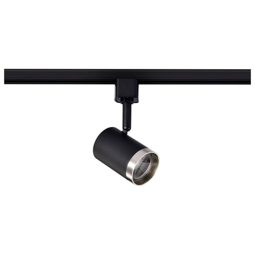Two-Tone 2.25" H-Type LED Track Head in Matte Black and Brushed Nickel