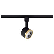 Two-Tone 3.25" H-Type LED Track Head in Matte Black and Brushed Brass