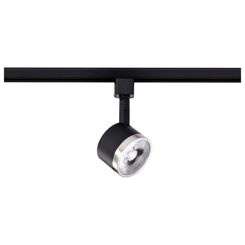 Two-Tone 3.25" H-Type LED Track Head in Matte Black and Brushed Nickel