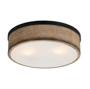 Franklin 2 Light Flush Mount in Driftwood / Black