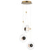 E24033-24BKNAB - Amulet LED Pendant in Black & Natural Aged Brass by ET2