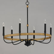 Franklin 6 Light Chandelier in Driftwood / Black