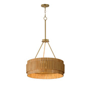 Satori 3 Light Pendant in Natural Aged Brass