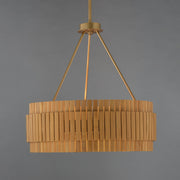 Satori 3 Light Pendant in Natural Aged Brass