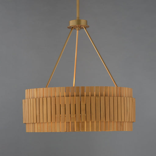 Satori 3 Light Pendant in Natural Aged Brass