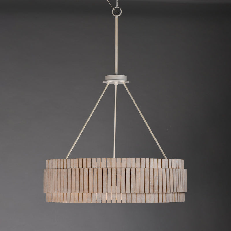Satori 6 Light Pendant in Ecru