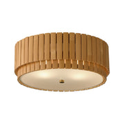 Satori 2 Light Flush Mount in Natural Aged Brass