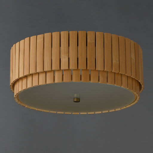Satori 2 Light Flush Mount in Natural Aged Brass