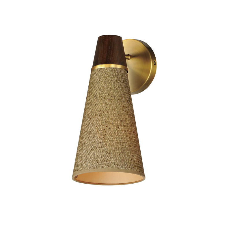 Sumatra 1 Light Wall Sconce in Natural Aged Brass