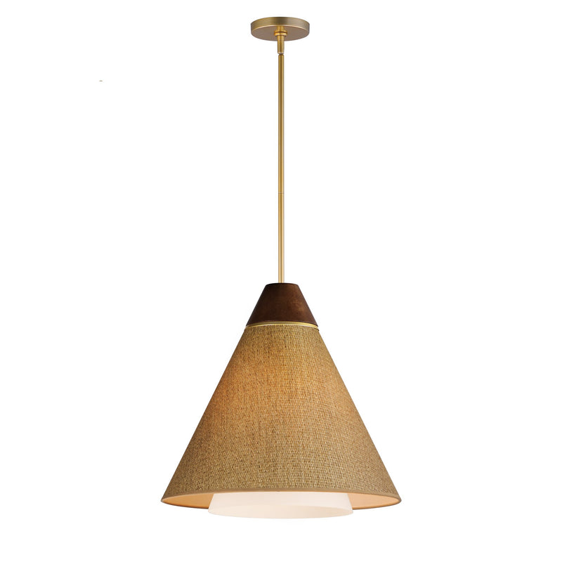 Sumatra 20" Pendant in Natural Aged Brass