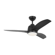 Avila Coastal 44" LED Ceiling Fan in Midnight Black