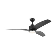 Avila Coastal 60" LED Ceiling Fan in Midnight Black